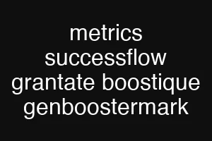 metrics successflow grantate boostique genboostermark